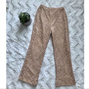 High Waist Lace Blush Pants / Trousers